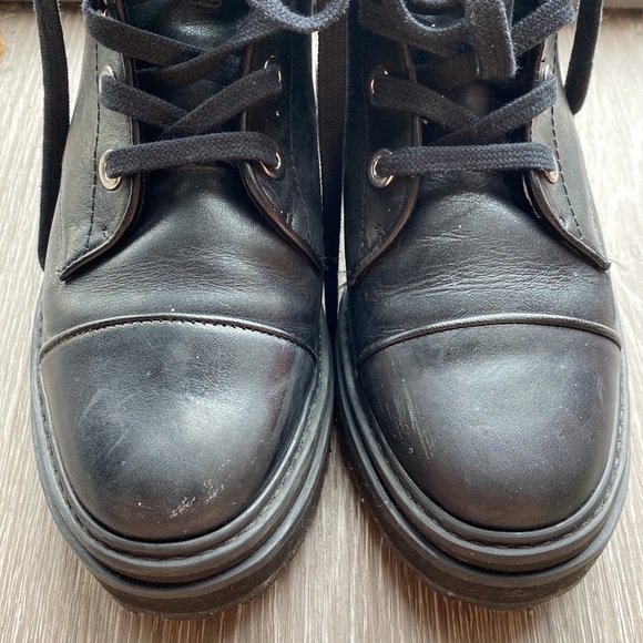 Schutz Black leather heavy duty combat boots - 38 - Picture 5 of 15